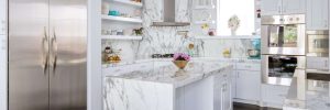 White Natural Stone Kitchen