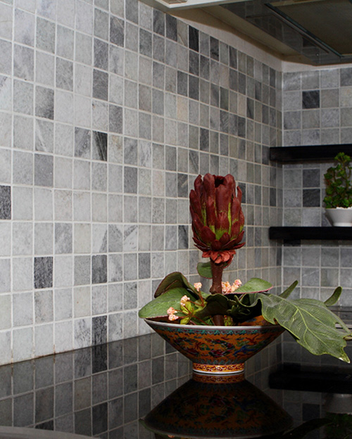 Stone tile used on a wall.